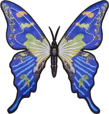 Applikation Schmetterling blau 12cm 
