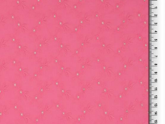 Baumwoll Stickerei pink 