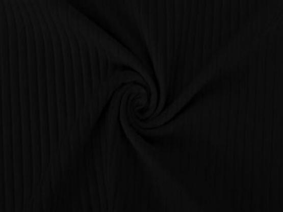 Ripp-Jersey breit schwarz 